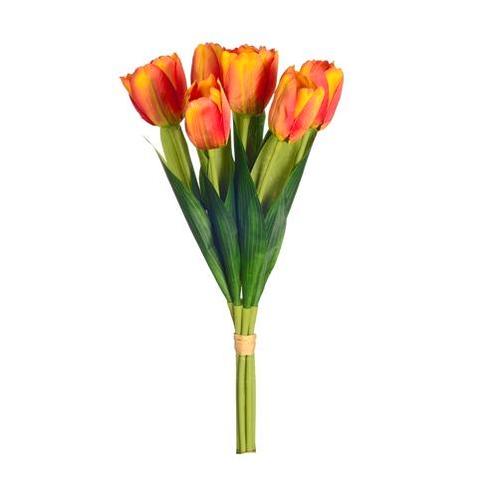 Tulpenbundel Oranje 7 bloemen Kunst tulpen, Huis en Inrichting, Woonaccessoires | Kunstplanten en Kunstbloemen, Nieuw