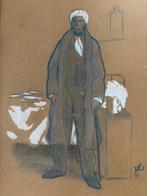 Frederic Auguste Cazals (1865-1941) - Portrait de Verlaine,, Antiquités & Art