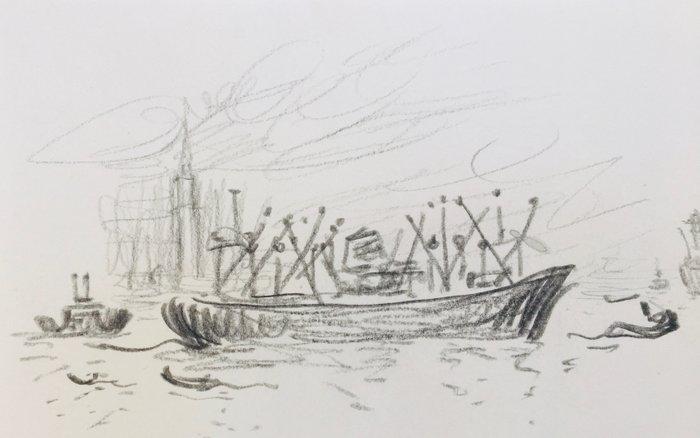 André Hambourg (1909-1999) - Vers le Campanille, Venise -, Antiek en Kunst, Kunst | Designobjecten