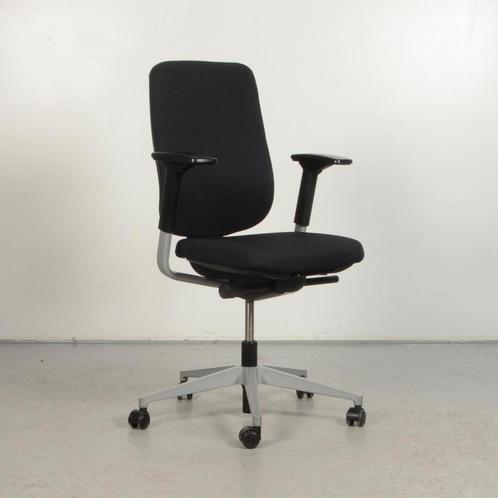 Bureaustoel Steelcase Reply - Zwart - Opnieuw gestoffeerd, Huis en Inrichting, Bureaustoelen, Gebruikt, Ophalen of Verzenden