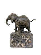 Beeldje - Elephant - Brons, Marmer, Antiek en Kunst, Kunst | Designobjecten
