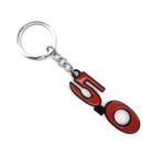5.0 MUSTANG LOGO KEYCHAIN - RED/BLACK, Ophalen of Verzenden, Nieuw