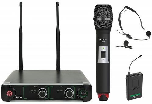 Adastra SU20-C Dual UHF Microfoon Systeem Met Headset, Muziek en Instrumenten, Microfoons