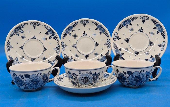 Royal Goedewaagen – „Delfts Blauw“ – Handbemalte Teetassen, Antiek en Kunst, Antiek | Meubels | Tafels