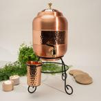 Puur Koperen Watertank (5 l) Gehamerd + 1 Beker (Sequence), Ophalen of Verzenden, Nieuw