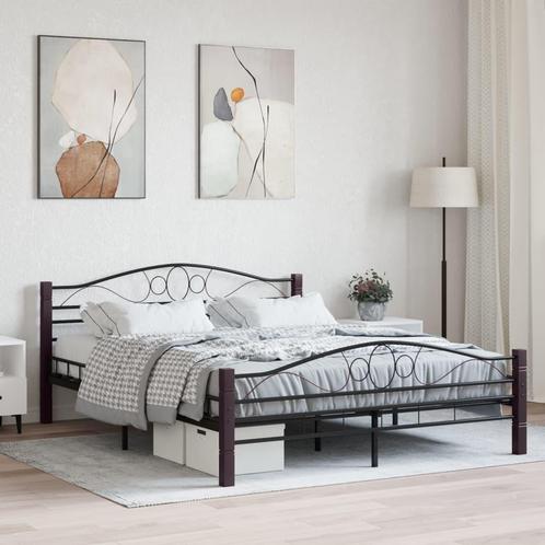 vidaXL Bedframe metaal zwart 160x200 cm, Huis en Inrichting, Slaapkamer | Bedden, Nieuw, Verzenden