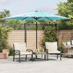 vidaXL Parasol met stalen paal 288x288x225 cm blauw, Tuin en Terras, Verzenden, Nieuw