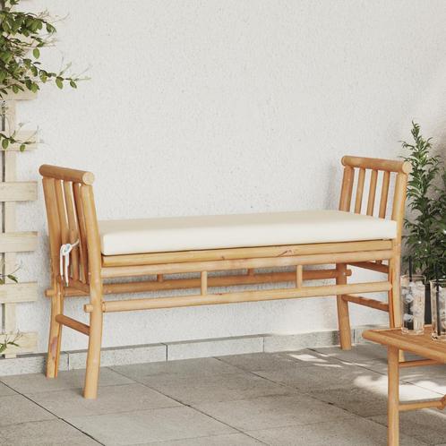 vidaXL Ligbed met Kussen 110 cm Bamboe, Tuin en Terras, Tuinsets en Loungesets, Nieuw, Verzenden