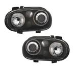 PHARES POUR VOLKSWAGEN VW GOLF MK4 97-03 ANGEL EYES FOND NOI, Auto-onderdelen, Verzenden, Nieuw