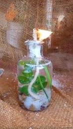 Ronde lont voor olielamp met plaatje opening 2,4 cm diameter