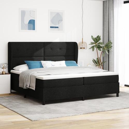 vidaXL Boxspringbed met Matras Zwart 200x200 cm Stof, Huis en Inrichting, Slaapkamer | Bedden, Nieuw, Verzenden