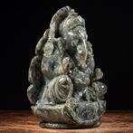 Buitengevende Labradorite-beeldhouwwerk - Lord Ganesh -, Antiek en Kunst
