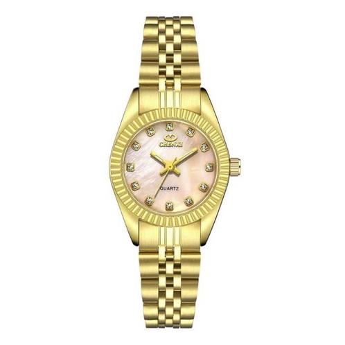 Gouden Luxe Horloge voor Dames - Waterdicht Stras Horloge, Bijoux, Sacs & Beauté, Montres connectées, Envoi
