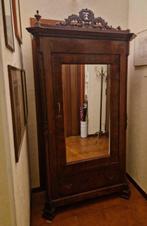 Kleerkast - Hout - Antieke kast met spiegel