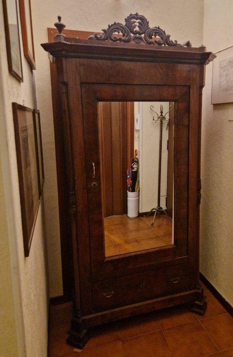 Kleerkast - Hout - Antieke kast met spiegel, Antiek en Kunst, Antiek | Overige Antiek