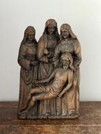 sculptuur, Kruisafname van Jezus Christus - 39 cm - Eik -, Antiek en Kunst