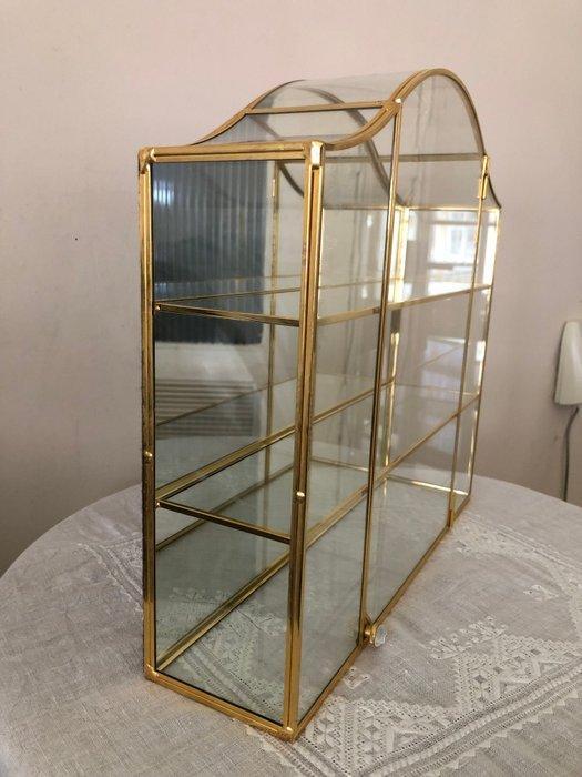 Vitrinekast - Glas, Messing, Kristal, Antiquités & Art, Art | Objets design