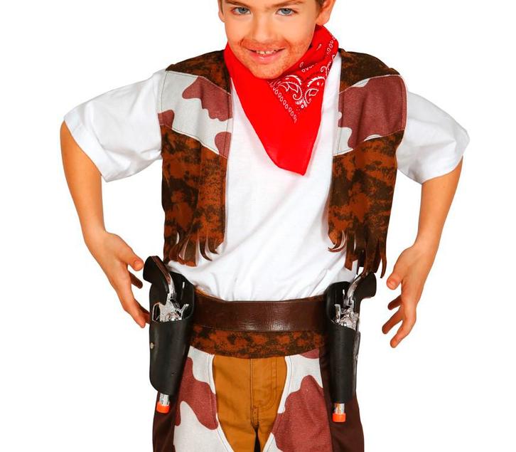 Dubbele Holster 2 Pistolen, Hobby en Vrije tijd, Feestartikelen, Nieuw, Verzenden