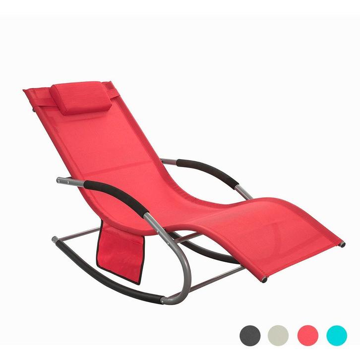 2dekans | SoBuy Comfortabele Swingstoel - Rood - Metalen, Tuin en Terras, Tuinsets en Loungesets, Ophalen of Verzenden