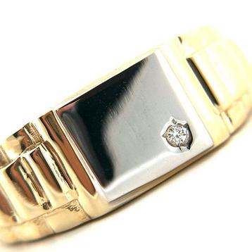 Handmade - Collier - Anello con diamantino - 5.2 g - 18