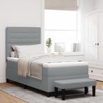vidaXL Box Spring Bed met Matras & Bank Lichtgrijs 100x200, Verzenden, Nieuw