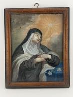 École italienne (XVIII) - Santa in adorazione, Antiek en Kunst