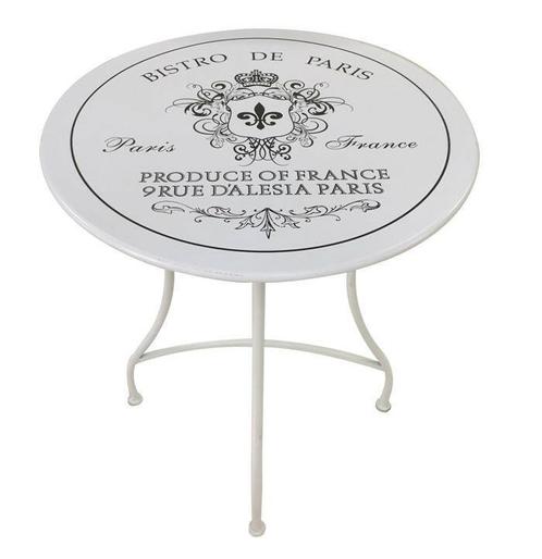 Bistro de Paris Witte Tafel: Romantiek in Eigen Tuin, Tuin en Terras, Tuintafels, Verzenden