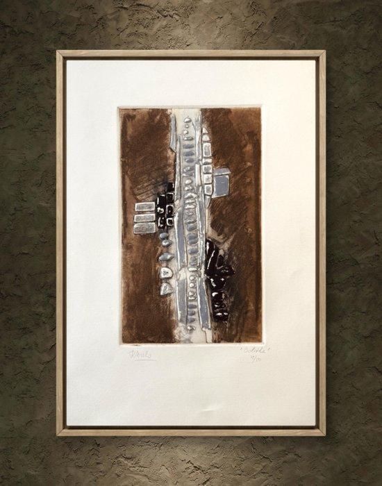 René Mels ( 1909-1977) - Rare lithographie gaufrée Golithe, Antiquités & Art, Antiquités | Autres Antiquités