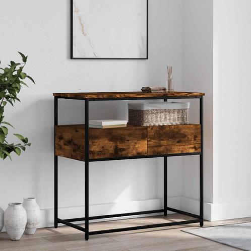 vidaXL Wandtafel 75x40x75 cm bewerkt hout gerookt, Huis en Inrichting, Tafels | Bijzettafels, Nieuw, Verzenden