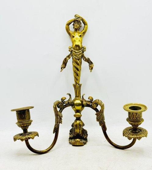 Lampe murale - Bronze doré - Triton, Antiek en Kunst, Antiek | Overige Antiek