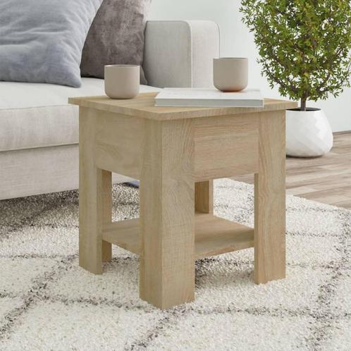 vidaXL Salontafel 40x40x42 cm bewerkt hout sonoma, Huis en Inrichting, Tafels | Salontafels, Nieuw, Verzenden
