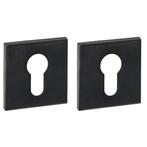 Intersteel cilinderrozetten verdekt 53x53x6mm pvd zwart, Doe-het-zelf en Bouw, Ophalen of Verzenden, Nieuw