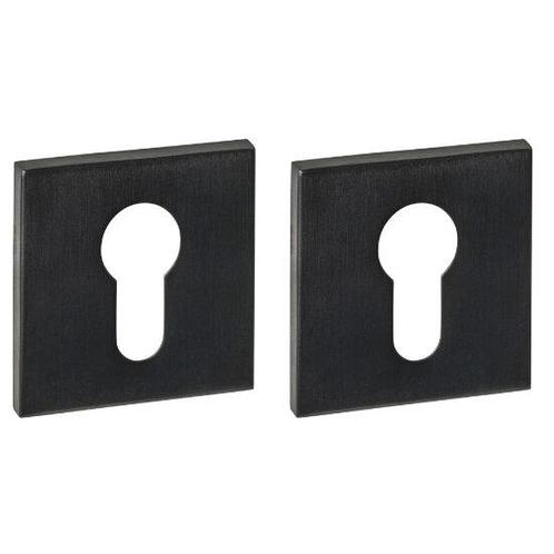 Intersteel cilinderrozetten verdekt 53x53x6mm pvd zwart, Doe-het-zelf en Bouw, Raamkozijnen en Schuifdeuren, Ophalen of Verzenden