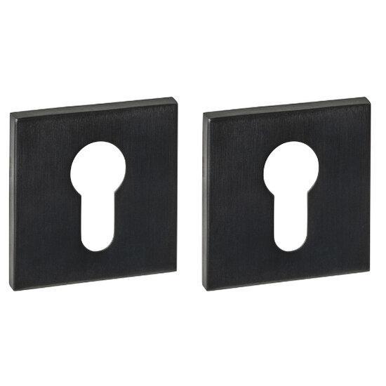 Intersteel cilinderrozetten verdekt 53x53x6mm pvd zwart, Doe-het-zelf en Bouw, Raamkozijnen en Schuifdeuren, Ophalen of Verzenden