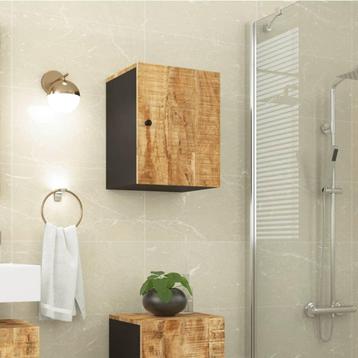 vidaXL Badkamerwandkast 38x33x48 cm massief mangohout, Huis en Inrichting, Badkamer | Badkamermeubels, Verzenden, Nieuw