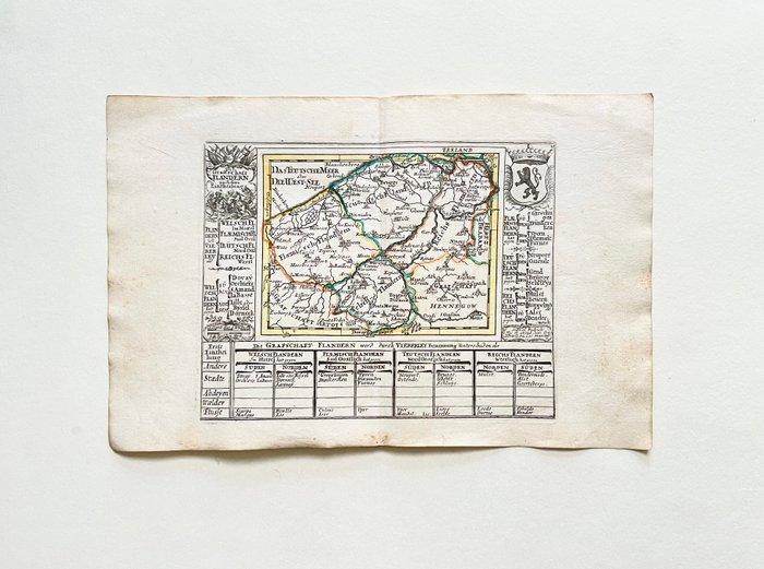 België - Graafschap Vlaanderen; J. Stridbeck Jr. / G., Boeken, Atlassen en Landkaarten