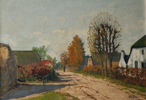 C.M. Garms (1863-1944) - Rustiek dorpsgezicht, Antiek en Kunst, Kunst | Schilderijen | Klassiek