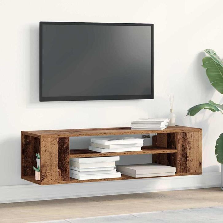 vidaXL TV Kast Oud hout 100 x 30 x 26,5 cm Bewerkt hout, Huis en Inrichting, Kasten |Televisiemeubels, Nieuw, Verzenden