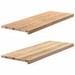 vidaXL Vensterbanken 2 st onbehandeld 110x40x2 cm massief, Verzenden, Nieuw