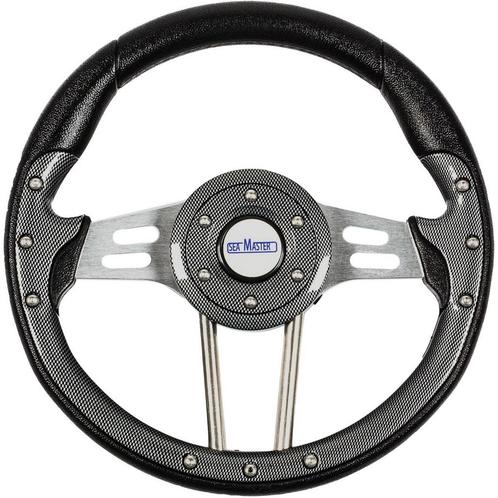 Seamaster Stuurwiel Boot 330mm Silver Carbon Look, Watersport en Boten, Accessoires en Onderhoud, Nieuw, Ophalen of Verzenden
