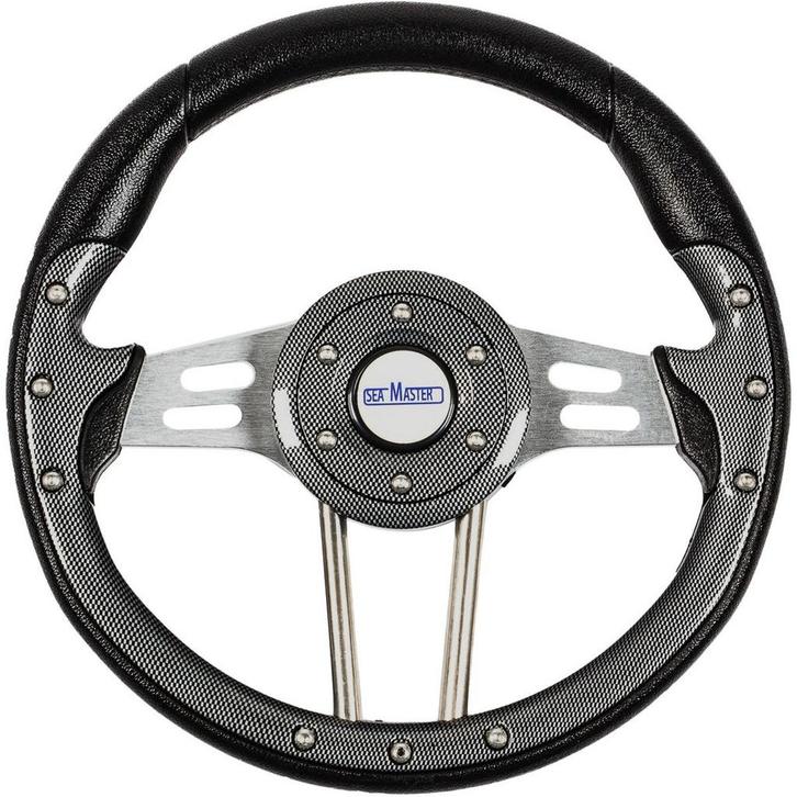 Seamaster Stuurwiel Boot 330mm Silver Carbon Look, Watersport en Boten, Accessoires en Onderhoud, Nieuw, Ophalen of Verzenden