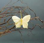 Vlinders Geel 7 cm 6 stuks met clip, Hobby & Loisirs créatifs