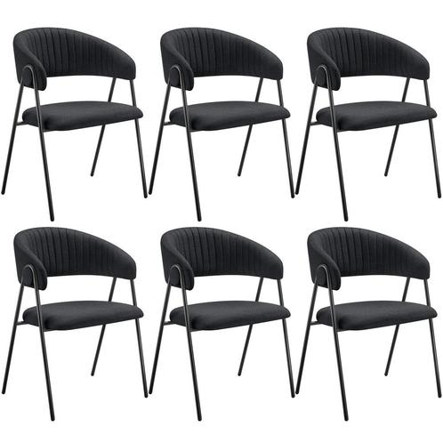 tectake Eetkamerstoel Bedano, gestoffeerd, geweven stof, 150, Huis en Inrichting, Stoelen, Verzenden