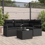 vidaXL 5-delige ligzetel set met kussens in beige poly, Tuin en Terras, Verzenden, Nieuw