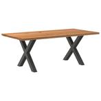 vidaXL Eettafel rechthoekig 200x100x74 cm massief eikenhout, Huis en Inrichting, Tafels | Eettafels, Verzenden, Nieuw