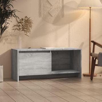 vidaXL Tv-meubel 90x35x40 cm bewerkt hout grijs sonoma, Huis en Inrichting, Kasten |Televisiemeubels, Verzenden, Nieuw
