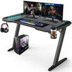 2dekans | Avalo Gaming Bureau - 140x60x73 CM - LED, Ophalen of Verzenden, Nieuw