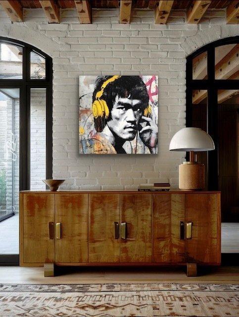 Eric Brumette - DJ BRUCE LEE SAVED MY LIFE AGAIN - Toile L, Antiek en Kunst, Kunst | Designobjecten