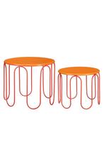 2dekans | Mica Decorations metale zijtafel - Oranje - 2, Huis en Inrichting, Ophalen of Verzenden, Nieuw