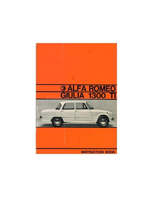 1967 ALFA ROMEO GIULIA 1300 INSTRUCTIEBOEKJE ENGELS, Autos : Divers, Modes d'emploi & Notices d'utilisation